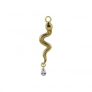 Click Ring Charm - Zirconia Snake Left