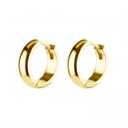 Click Hoop Earrings - Domed- 4 mm width