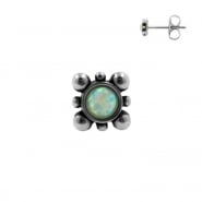 Earstuds with Cabochon Opal