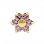 Gold And Pink Sapphire Flower