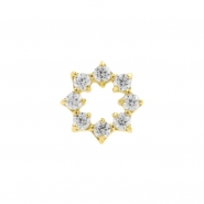 Gold Zirconia Gemmed Star