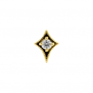 Gold Swarovski Zirconia Dotted Star