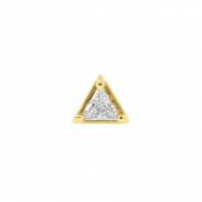Gold Swarovski Zirconia Triangle