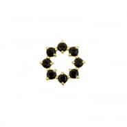 Gold Click Ring Charm - Zirconia Gemmed Ring