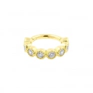 Gold Click Ring - Gems