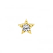 Gold Zirconia Star - Threadless