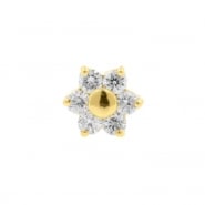 Gold Diamond Flower - Threadless