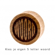 Custom Word Plugs - Teak Wood